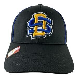 South Dakota State Jackrabbits Hat Cap Hook & Loop Black Mens Adjustable NCAA